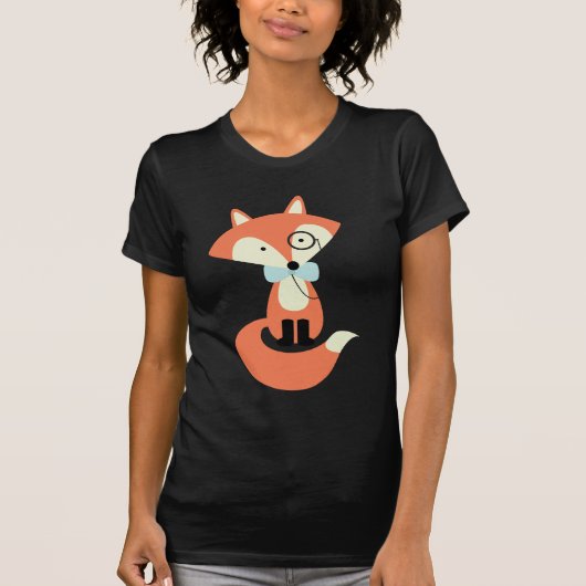 Fancy Hipster Red Fox T-shirt (Voorkant)