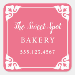 Fancy hoeken aangepaste kleur Sticker labels