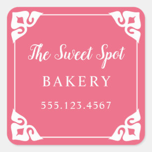 Fancy hoeken aangepaste kleur Sticker labels