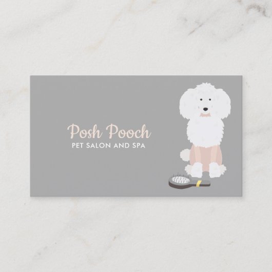 Fancy hondenverzorging visitekaartje (Voorkant)