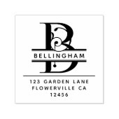 Fancy hoofdletter - B - Terugkeeradres Monogram Zelfinktende Stempel (Design)