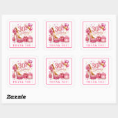 Fancy Hot Roze Glitter 30th Verjaardag Stickers (Vel)