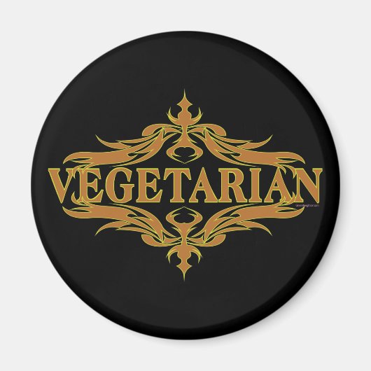 Fancy in Bruin - Vegetarisch Magneet (Voorkant)