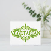 Fancy in het groen - vegetarisch briefkaart (Staand voorkant)