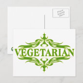 Fancy in het groen - vegetarisch briefkaart (Voorkant / Achterkant)