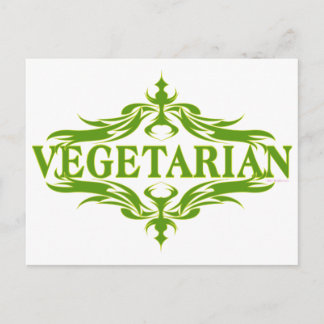 Fancy in het groen - vegetarisch briefkaart
