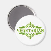 Fancy in het groen - vegetarisch magneet (Voorkant / Achterkant)