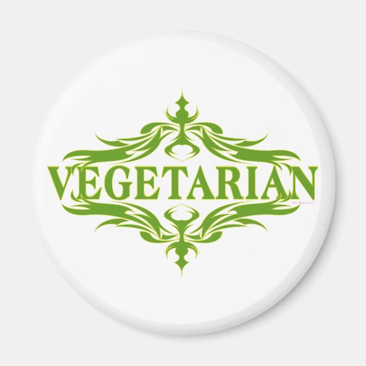 Fancy in het groen - vegetarisch magneet (Voorkant)