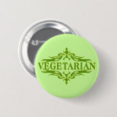Fancy in het groen - vegetarisch ronde button 5,7 cm (Voorkant /achterkant)