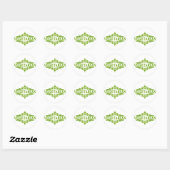 Fancy in het groen - vegetarisch ronde sticker (Vel)