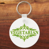 Fancy in het groen - vegetarisch sleutelhanger (Voorkant)