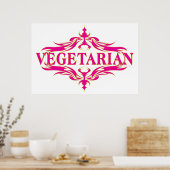 Fancy in roze - groenten poster (Keuken)