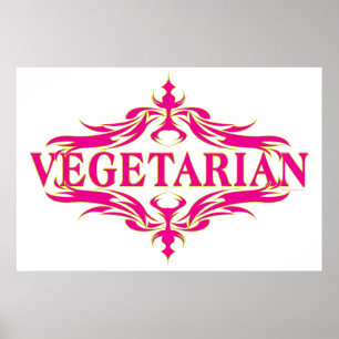 Fancy in roze - groenten poster