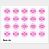 Fancy in roze - groenten ronde sticker (Vel)