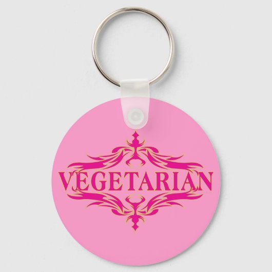 Fancy in roze - groenten sleutelhanger (Voorkant)