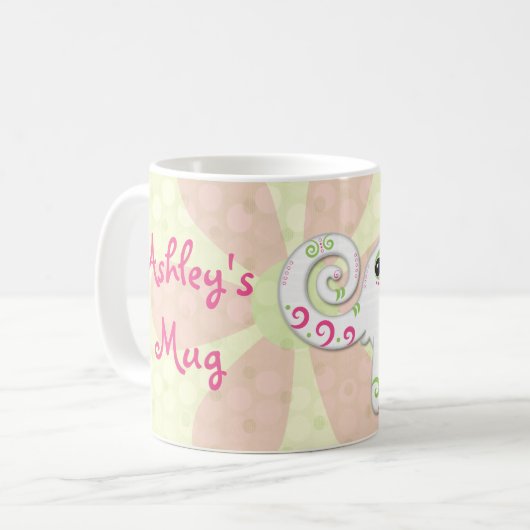 Fancy Indiase stijl olifant gepersonaliseerde mok (Voorkant links)