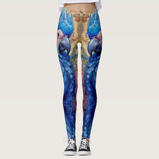 Fancy Indigo Macaw Leggings -  (Voorkant)