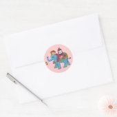 fancy Indische olifant Ronde Sticker (Envelop)