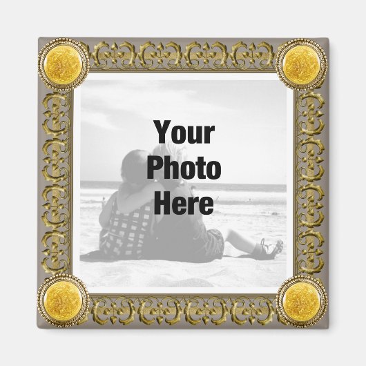 Fancy ingelijste fotomagneet magneet (Voorkant)