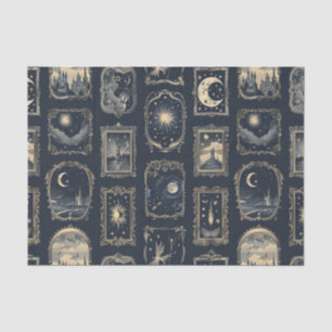 Fancy ingelijste hemelse Afbeeldingen op blauwe ac Tissuepapier