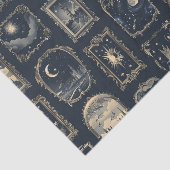 Fancy ingelijste hemelse Afbeeldingen op blauwe ac Tissuepapier (Detail)