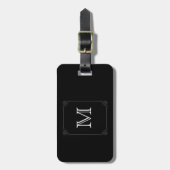 Fancy ingelijste Monogram Gepersonaliseerde Inform Bagagelabel (Voorkant verticaal)