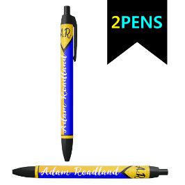 Fancy Initiaal Monogram Naam, Betaalbaar Schrijven Zwarte Inkt Pen