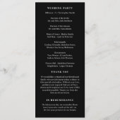 Fancy Initialen BEWERKBAAR KLEUR bruiloft programm Programmakaart (Achterkant)