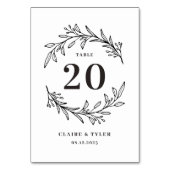 Fancy Initialen BEWERKBAAR KLEURentabel nummer Kaart (Voorkant)