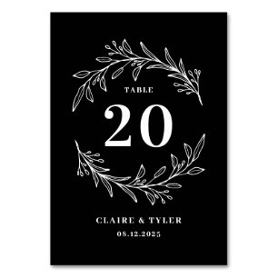 Fancy Initialen BEWERKBAAR KLEURentabel nummer Kaart