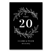 Fancy Initialen BEWERKBAAR KLEURentabel nummer Kaart (Voorkant)