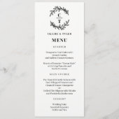 Fancy Initialen BEWERKBARE KLEUR Bruiloft Menu Kaa (Voorkant)
