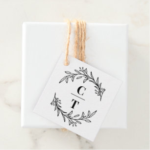 Fancy Initialen BEWERKBARE KLEUR Monogram Favor Ta Bedankjes Labels