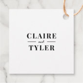 Fancy Initialen BEWERKBARE KLEUR Monogram Favor Ta Bedankjes Labels (Achterkant)