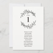 Fancy Initialen BEWERKBARE KLEUR Tafel Zitplaatsen Kaart (Voorkant)