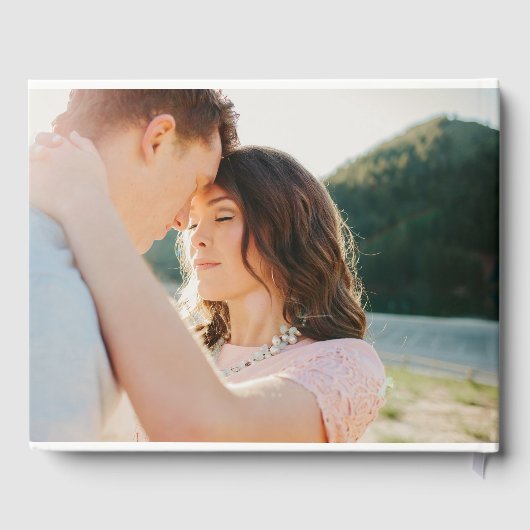 Fancy Initialen bruiloft foto gastenboek (Achterkant)