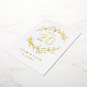 Fancy Initialen ECHTE FOLIE Tafelnummer Kaart (Gedraaid)