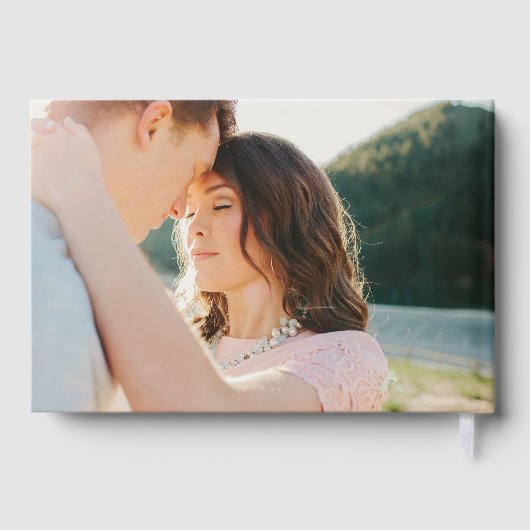 Fancy Initialen Folie bruiloft gastenboek (Achterkant)