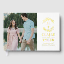 Fancy Initialen Folie bruiloft gastenboek