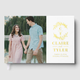 Fancy Initialen Folie bruiloft gastenboek