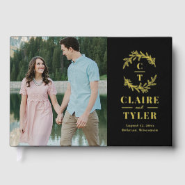 Fancy Initialen Folie bruiloft gastenboek