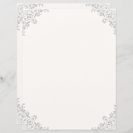 Fancy ivoor met hoekbloei (Voorkant / Achterkant)