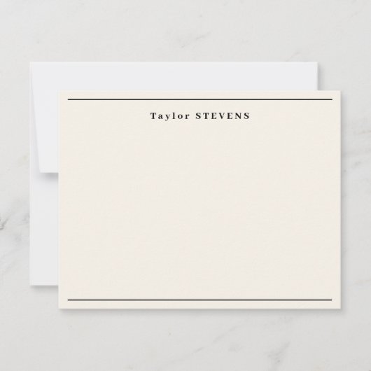 Fancy ivoorrand notitiekaartje (Voorkant)