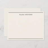 Fancy ivoorrand notitiekaartje (Voorkant / Achterkant)