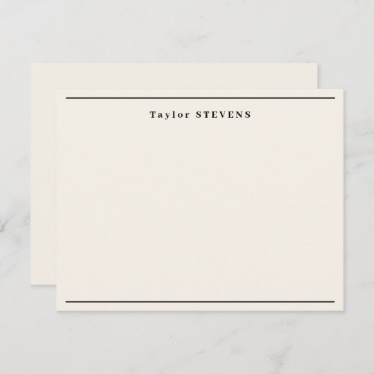 Fancy ivoorrand notitiekaartje (Voorkant / Achterkant)