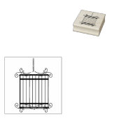 Fancy jachthaven met schuifbalk Rubberstempel (Gestempeld)