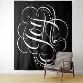 Fancy JOY Calligrafie met Elegant Black Wandkleed (In situ)