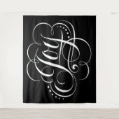 Fancy JOY Calligrafie met Elegant Black Wandkleed (Voorkant)