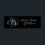 Fancy Joy Christmas Kalligrafie Lettering in Wit Etiket<br><div class="desc">Dit label is mooi op zich maar past ook bij de kaarten,  stickers en portokosten die ontworpen zijn om als set bij elkaar te horen. Er zijn verschillende versies. Zie het collectie met deze belettering in onze winkel 26_Characters,  onder de Joy to the World-sectie van Kerstmis</div>