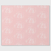 Fancy JOY Lettering - Modieuze Bleke Blush Pink Cadeaupapier (Vlak)